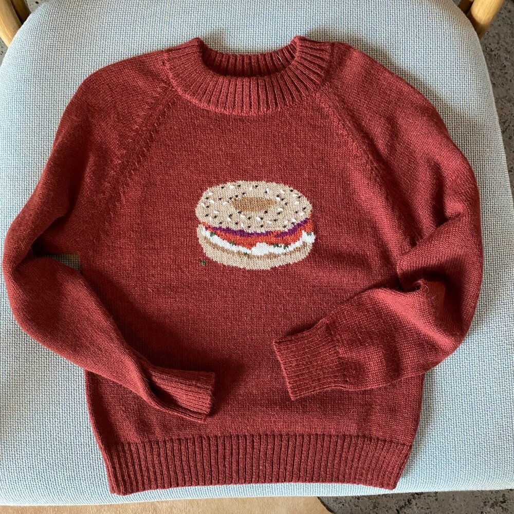 Rachel Antonoff Schmear Bagel Sweater - NWT